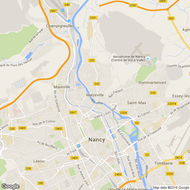 Plan des salles de sport de Malzeville