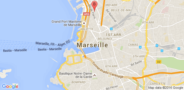Plan des salles de sport du 3eme arrondissement de Marseille