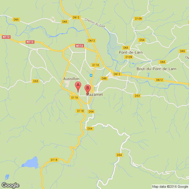 Plan des salles de sport de Mazamet