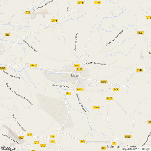 Plan des salles de sport de Mazan