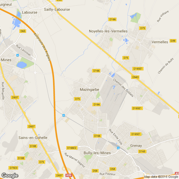 Plan des salles de sport de Mazingarbe