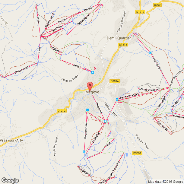 Plan des salles de sport de Megeve