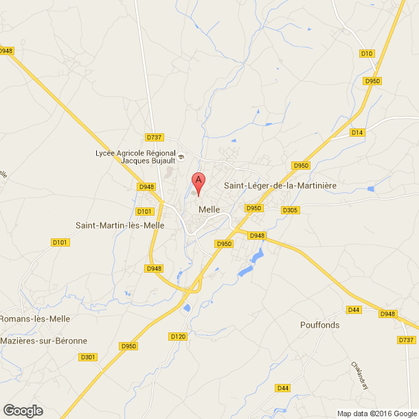 Plan des salles de sport de Melle