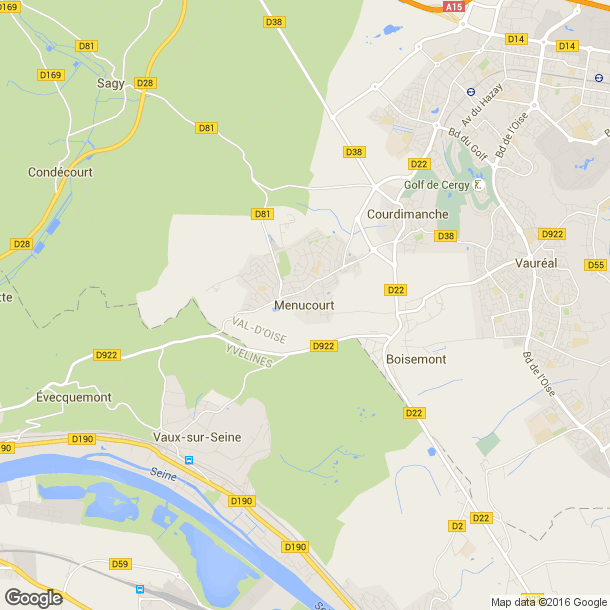 Plan des salles de sport de Menucourt