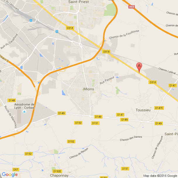 Plan des salles de sport de Mions