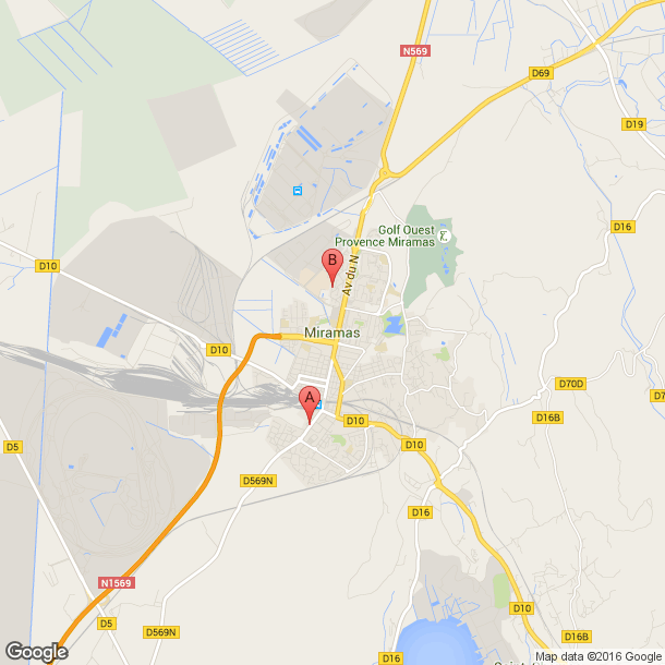 Plan des salles de sport de Miramas