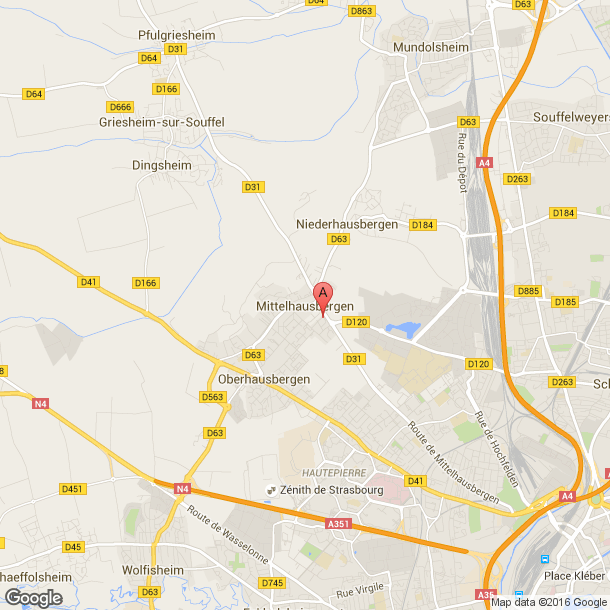 Plan des salles de sport de Mittelhausbergen