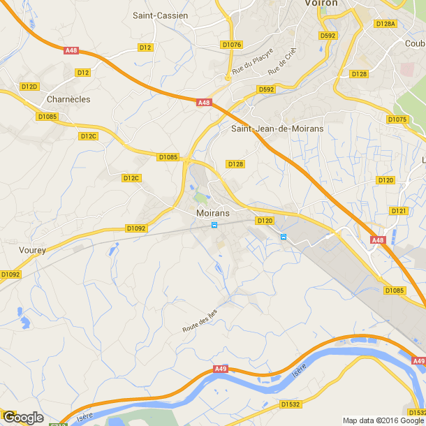 Plan des salles de sport de Moirans