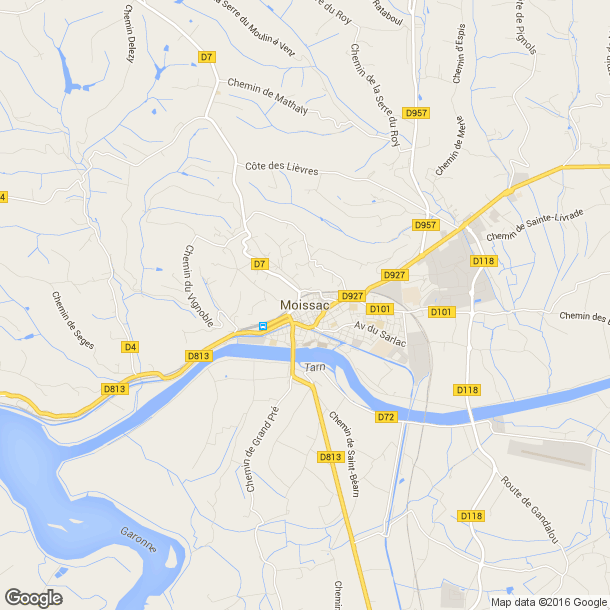 Plan des salles de sport de Moissac