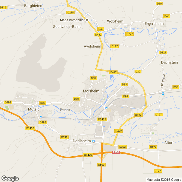 Plan des salles de sport de Molsheim