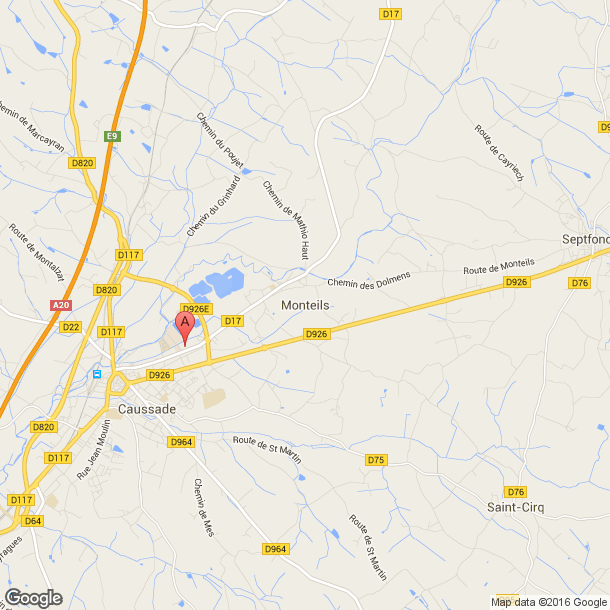 Plan des salles de sport de Monteils