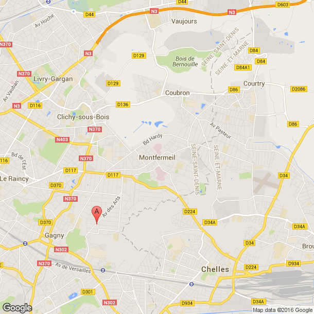 Plan des salles de sport de Montfermeil