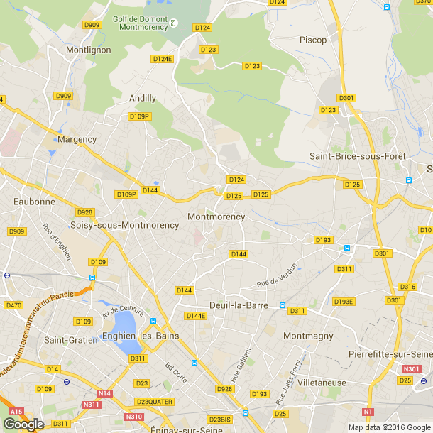 Plan des salles de sport de Montmorency