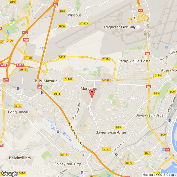 Plan des salles de sport de Morangis