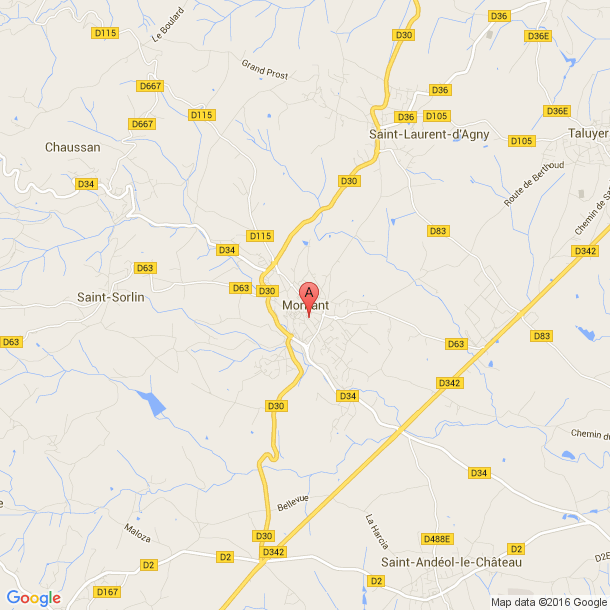 Plan des salles de sport de Mornant