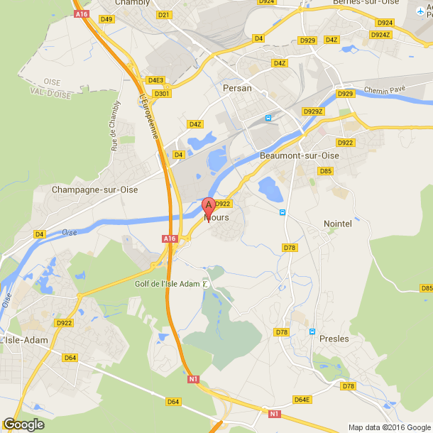 Plan des salles de sport de Mours