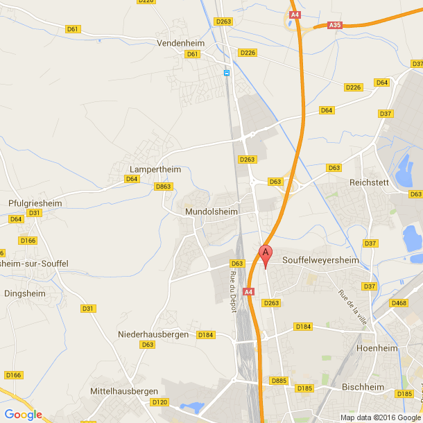 Plan des salles de sport de Mundolsheim