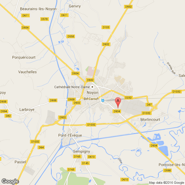 Plan des salles de sport de Noyon