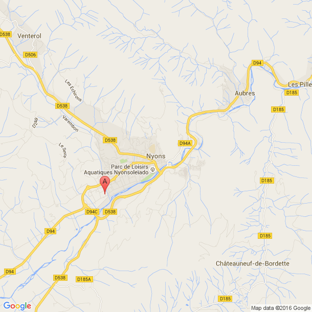 Plan des salles de sport de Nyons