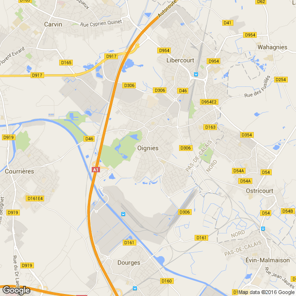 Plan des salles de sport de Oignies