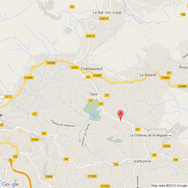Plan des salles de sport de Opio