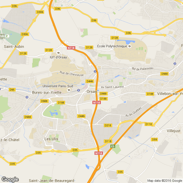 Plan des salles de sport de Orsay