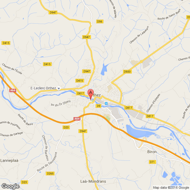 Plan des salles de sport de Orthez