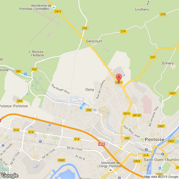 Plan des salles de sport de Osny