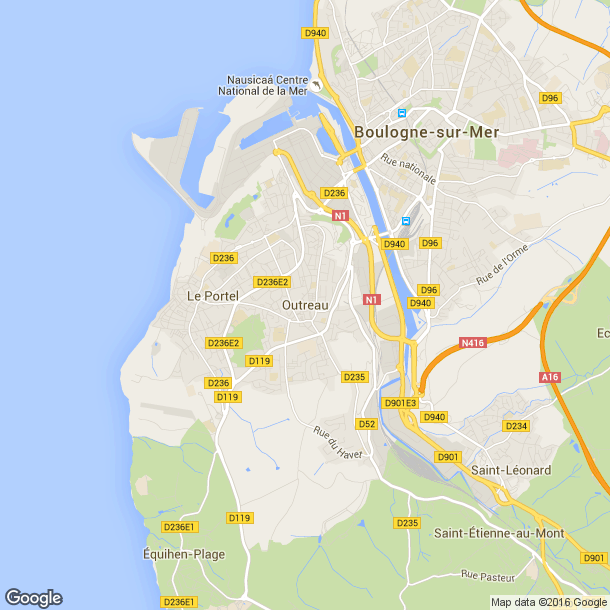 Plan des salles de sport de Outreau