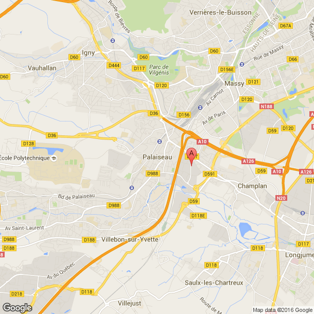 Plan des salles de sport de Palaiseau