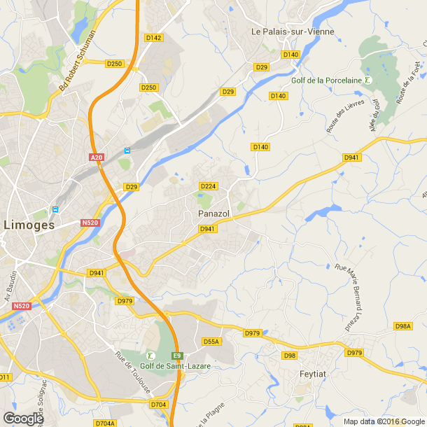 Plan des salles de sport de Panazol