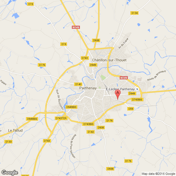 Plan des salles de sport de Parthenay
