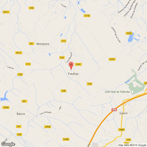 Plan des salles de sport de Paulhac