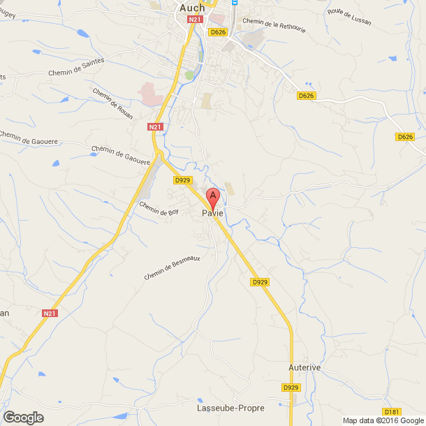 Plan des salles de sport de Pavie
