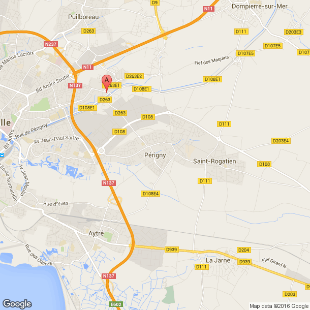 Plan des salles de sport de Périgny