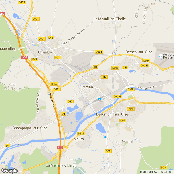 Plan des salles de sport de Persan