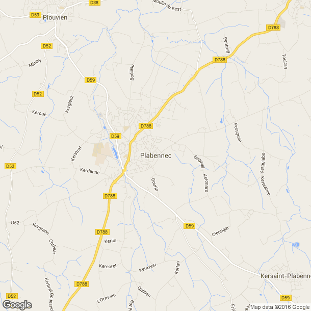 Plan des salles de sport de Plabennec