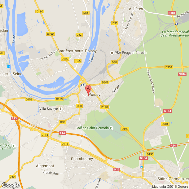 Plan des salles de sport de Poissy