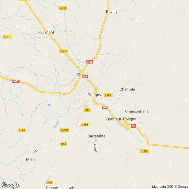 Plan des salles de sport de Poligny