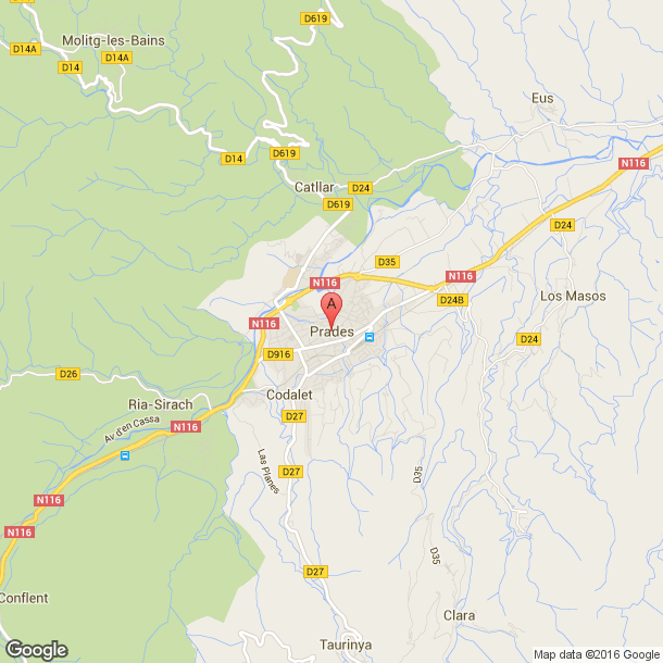 Plan des salles de sport de Prades