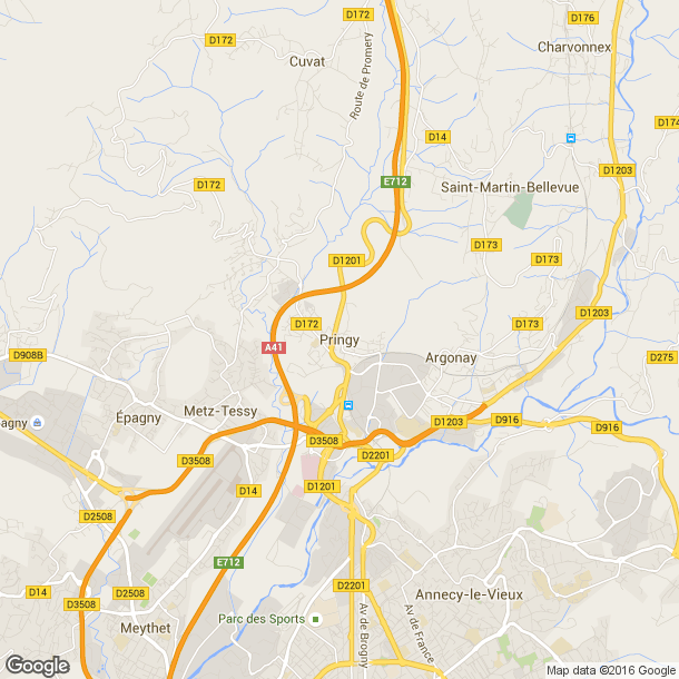 Plan des salles de sport de Pringy