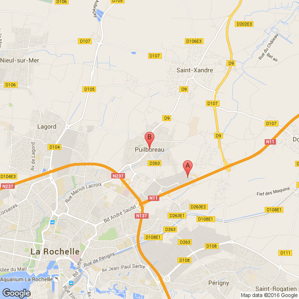 Plan des salles de sport de Puilboreau