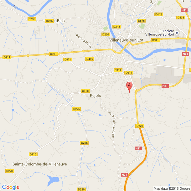 Plan des salles de sport de Pujols