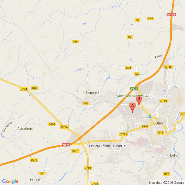 Plan des salles de sport de Quevert