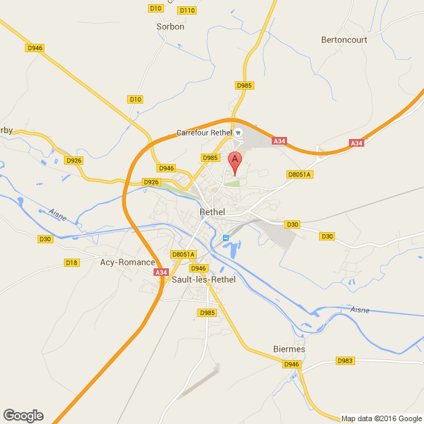 Plan des salles de sport de Rethel