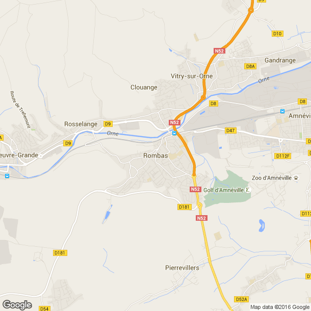 Plan des salles de sport de Rombas