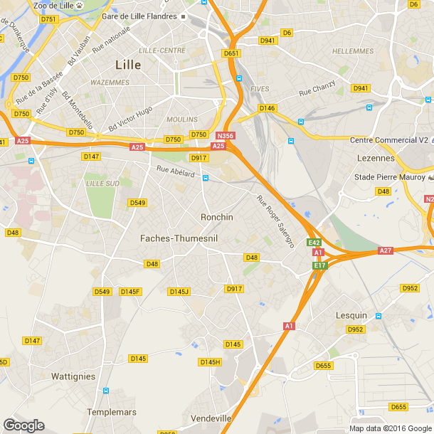 Plan des salles de sport de Ronchin