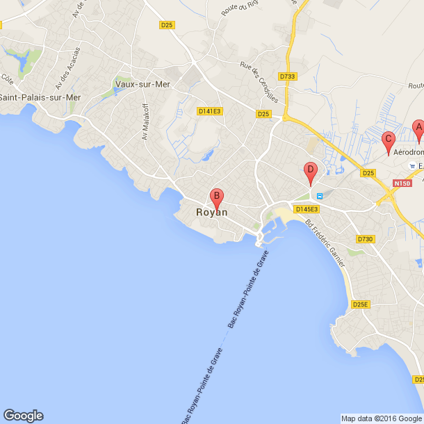 Plan des salles de sport de Royan
