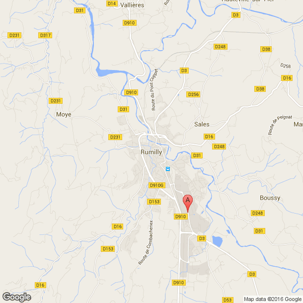 Plan des salles de sport de Rumilly