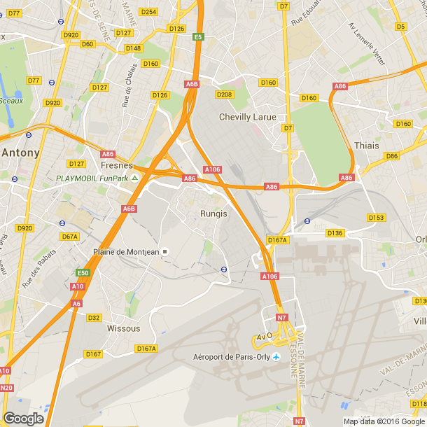 Plan des salles de sport de Rungis